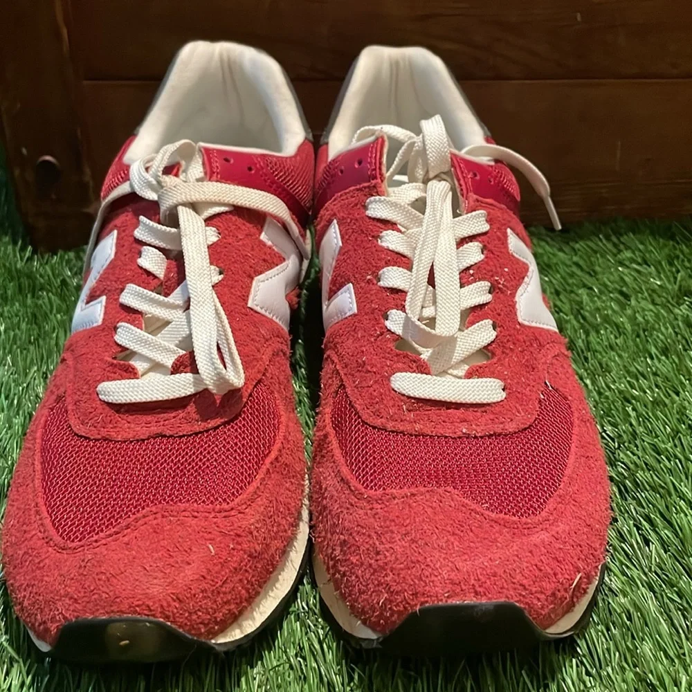 Red new balance tennis 574 size 11 - Picture 2 of 5